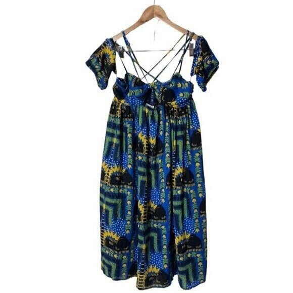 NWT Anthropologie Joao Incerti Strappy Bandeau Maxi Dress MP Petite M - Picture 6 of 9